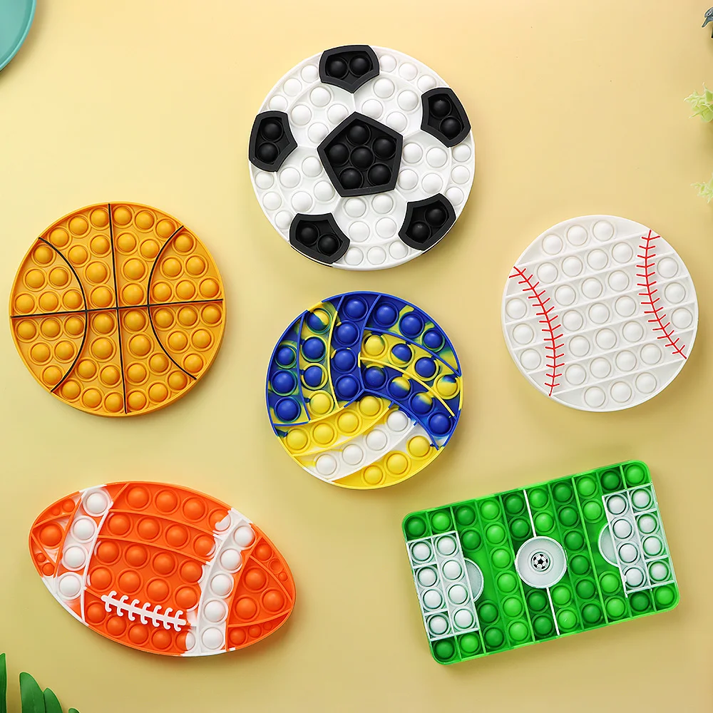 Радужная пузырьковая игрушка-антистресс с животными сенсорные игрушки для