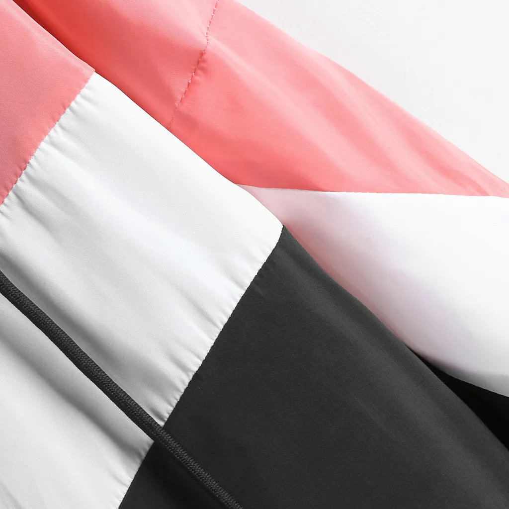 Куртка Женская Базовая двухцветная на молнии с карманами и длинным