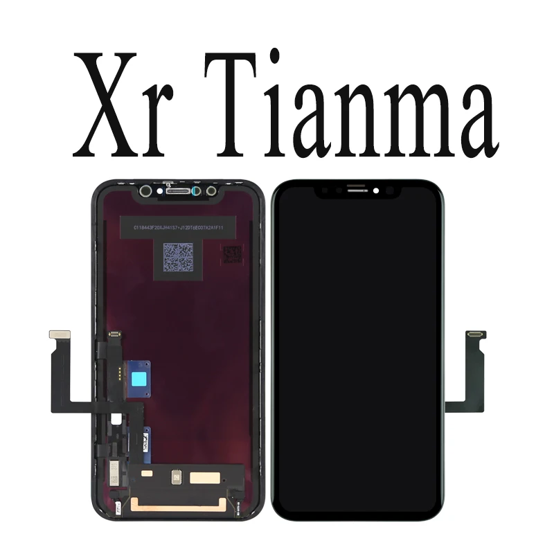 for XR Tianma Класс для iPhone X S Max XR ЖК-дисплей для Tianma AMOLED OEM сенсорный экран с дигитайзером запасные части для сборки черный - Color: for XR Tianma