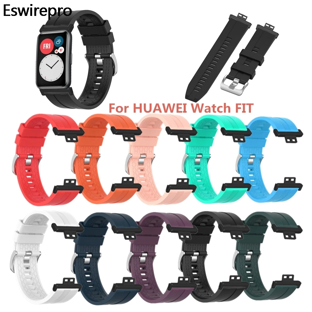 Ремешок для часов Huawei Watch Fit сменный мягкий браслет мужчин и женщин силиконовый