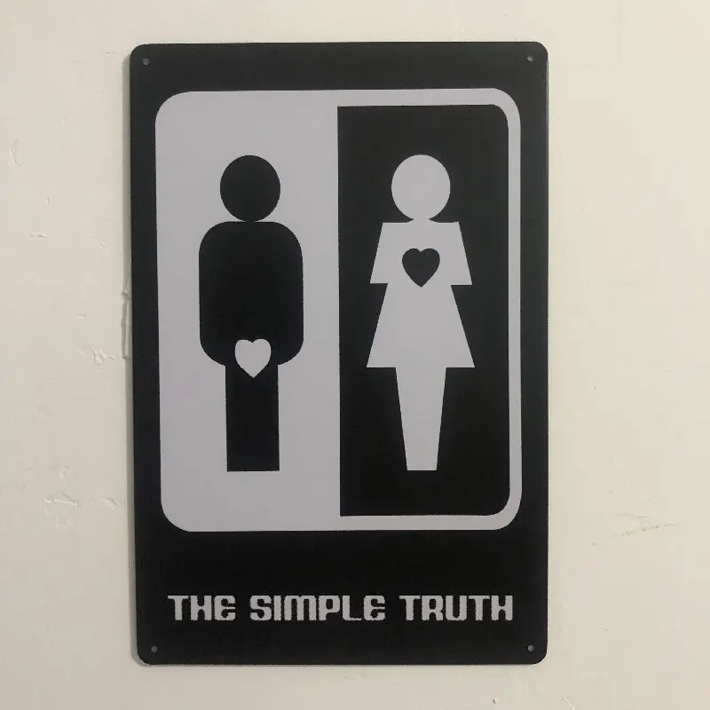 

[] The simple Truth Plaque Vintage Metal Tin Signs Home Bar Pub Garage Decor Plates Man Cave Wall Sticker