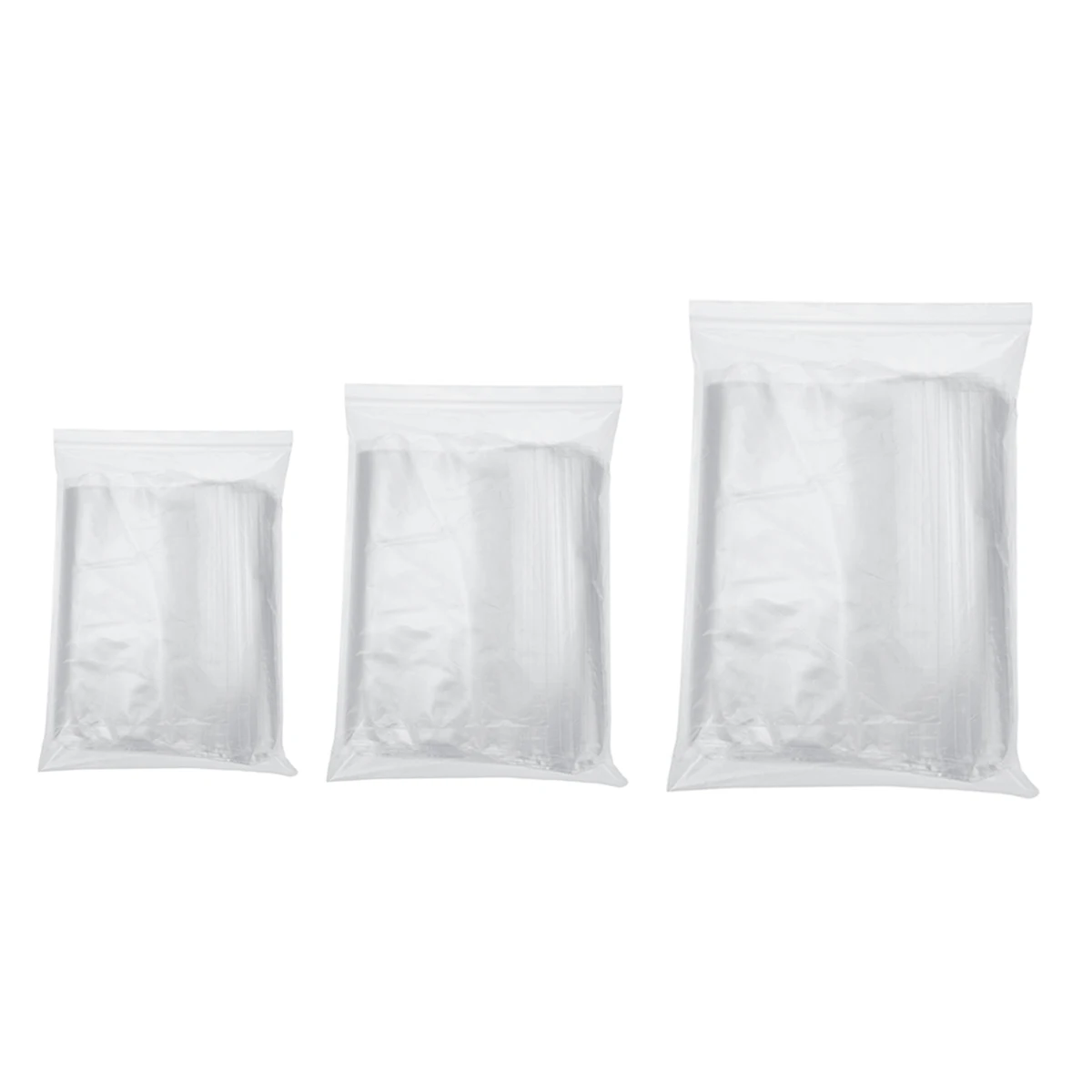 

100pcs Plastic Clear Plastic Package Cloth Travel Storage Bag Custom Waterproof Bag Zipper Lock Self Seal Matte 3 Sizes Portable
