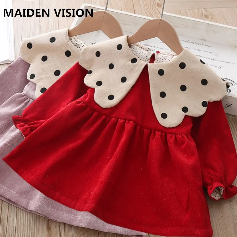 Одежда для маленьких девочек 2020 одежда в горошек с кукольным воротником весенне