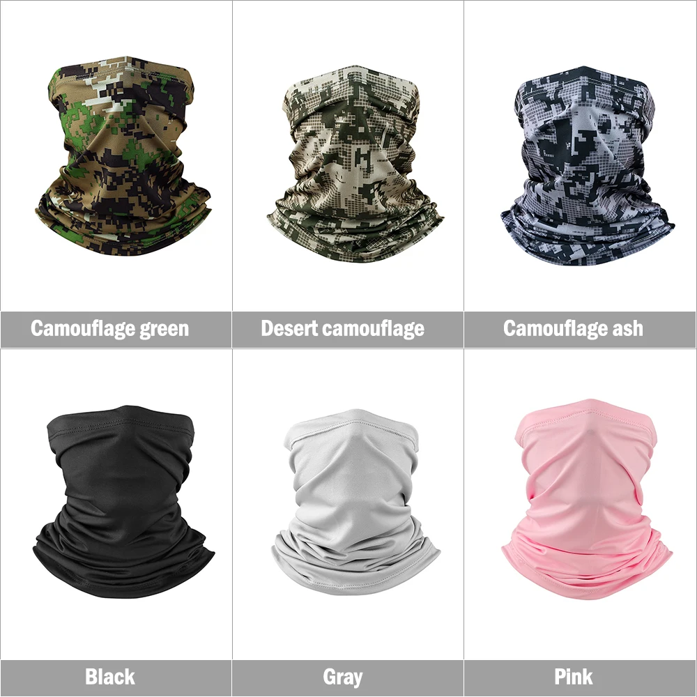 

2021 New Military Tactical Bandana Summer Face Scarves Tubular Head Mask Scraf Camo Anti-UV Windproof Soft Neck Cover Men Women