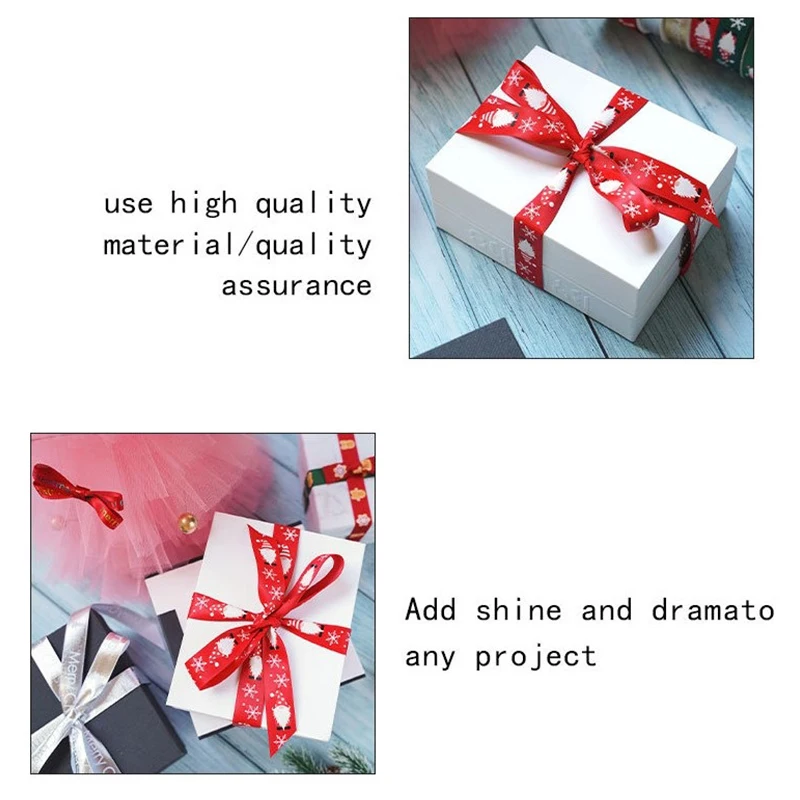 

Hot Sale 10 Yards/Roll 25mm Christmas Grosgrain Ribbon for Christmas Decoration DIY Sewing Fabric Gift Wrapping Bows for Crafts