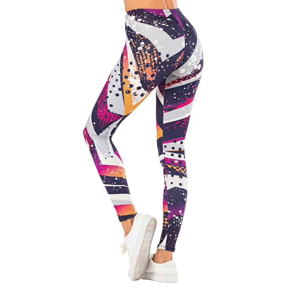 

Leggings Woman Fashion Slim Legins High Waist Leggings Woman Pants Sexy Women Legging Paint Graffiti Printing Fitness Leggins