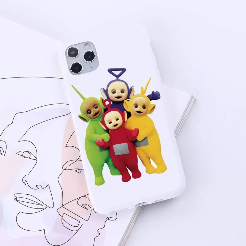 

Cute Teletubbies cartoon fashion luxury protective Phone Case Candy Color for iPhone 6 7 8 11 12 s mini pro X XS XR MAX Plus