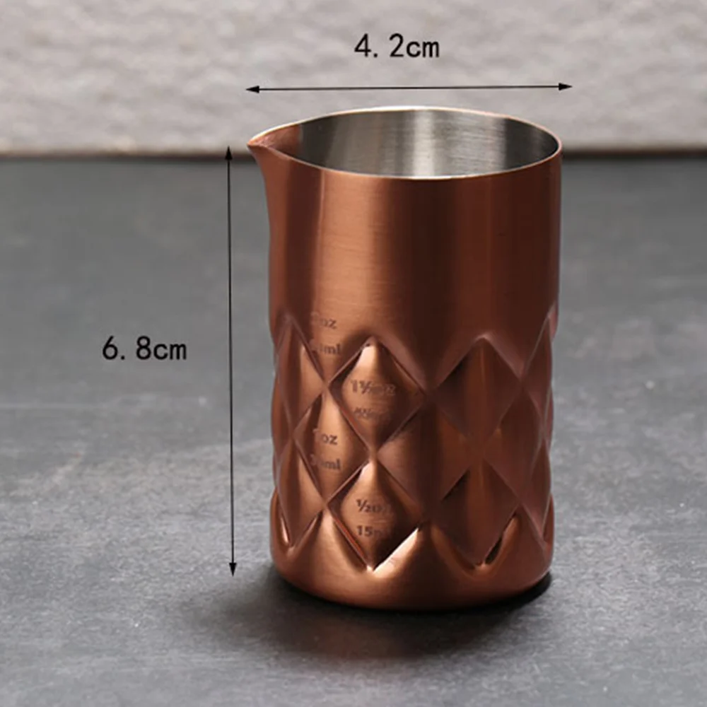 1 шт. шейкер для коктейлей Кружка со шкалой серебро/розовое золото