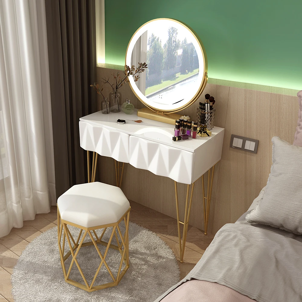

Free shipping Nordic new dressing table simple dressing table bedroom small apartment painted light luxury economical lamp