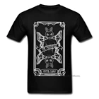 Футболка с принтом Таро из серии Cryptid, Мужская футболка, уникальная летняя одежда, футболка для студентов, забавные черные топы, хлопковые футболки, крутые