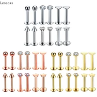 leosoxs best selling lip studs set stainless steel ear studs multi color assorted popular in europe and america
