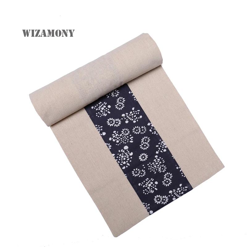 

WIZAMONY Handmade tea mats Table Runner Retro National Style For Kung Fu Tea High-Quality Chinese Crafts Linen cotton Tea Mat