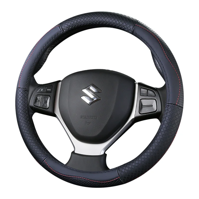 Верхние Кожаные чехлы на руль для Suzuki Alivio/Ciaz Baleno Celerio Jimny SX4 S Cross Grand Vitara Aerio Kizashi