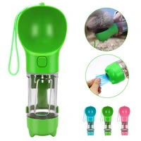 2 in 1 portable dog drinker bottle outdoor dogs water cup bottle pet travel drinking water dispenser with garbage bag poo shovel