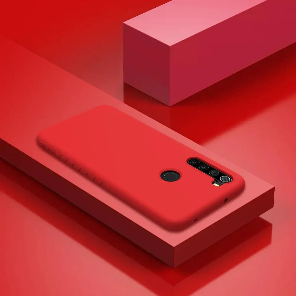 Чехол NILLKIN для Redmi Note 8 Pro Противоударный силиконовый гладкий защитный чехол для Redmi Note 8 Чехол Note8 Pro ТПУ - Цвет: Красный