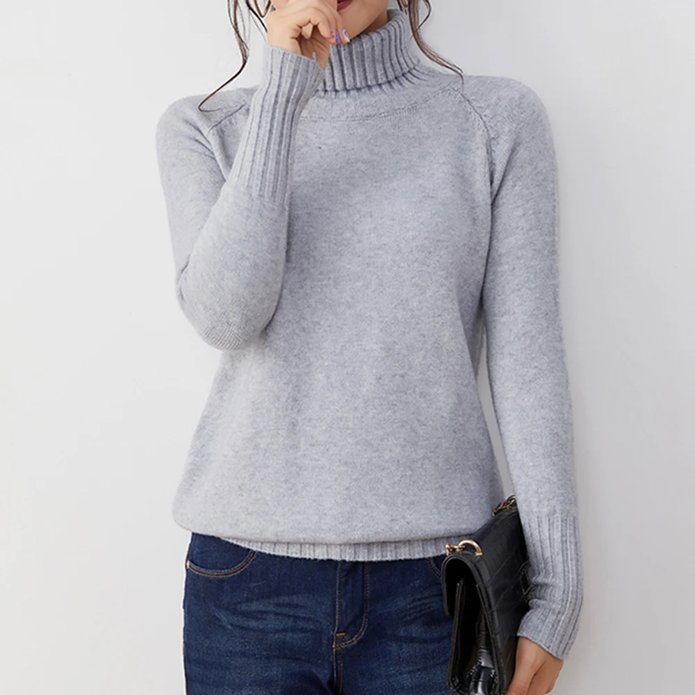 

Женский свитер с длинным рукавом реглан, стандартный облегающий Простой повседневный Модный осенне-зимний Универсальный пуловер, популярн...