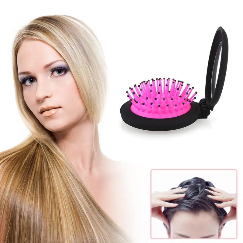 Щетка для укладки волос инструмент антистатический массажер головы карманная