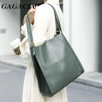 gagacia genuine leather luxury handbag and shoulder for women bags brand designer magnetic buckle 2021 new high quality tote bag