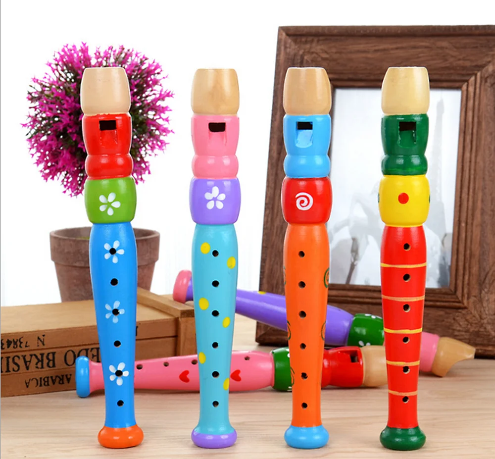 

New Wooden Trumpet Buglet Hooter Bugle Educational Toy Gift For Kids Music Instrument Toys for children small Piccol