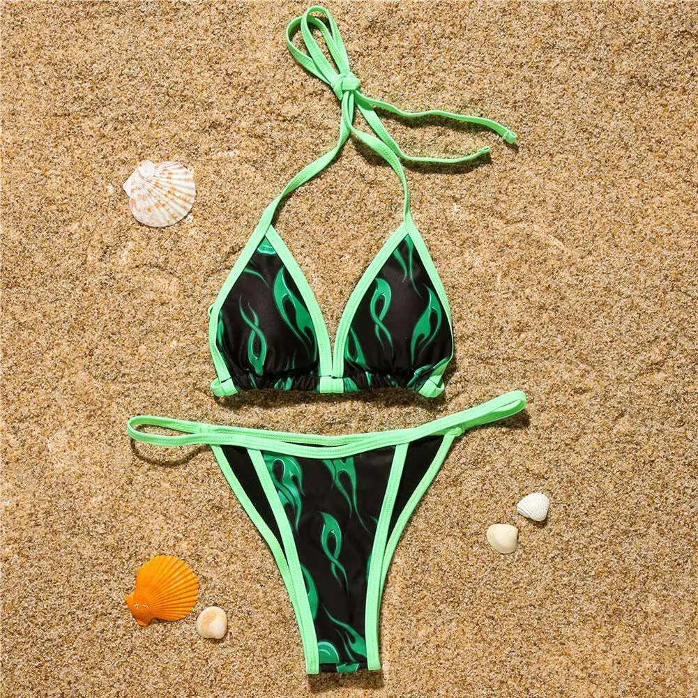 

Sexy Brazilian Thong Bikini Swimwear Women 2021 Bandage Swimsuit Micro Bikini Set Summer Beachwear Swim Suit Micro Elastic