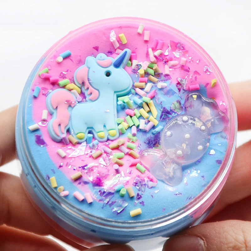 

60ml Unicorn Puff Slime Plastic Clay Light Clay Colorful Modeling Polymer Clay Sand Fluffy Light Plasticine Gum For Handmade Toy