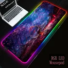 Большой игровой коврик для мыши XGZ RGB, красивый пейзаж, Противоскользящий коврик для мыши из натурального каучука с застежкой по краям, компьютерная клавиатура, настольная лампа