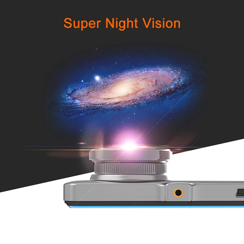 Автомобильный видеорегистратор 4 дюйма с двойным объективом камера Full HD 1080P