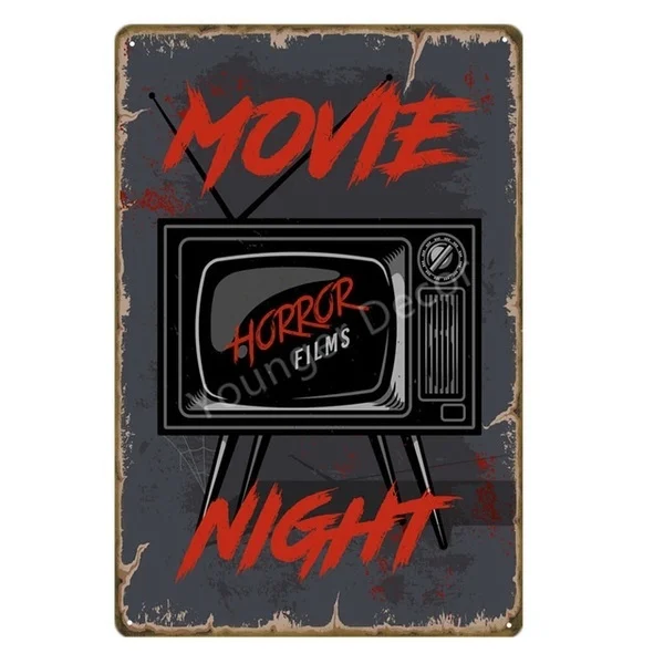 

Cinema Poster Film Movie Tickets Metal Tin Signs Shop Market Restaurant Drive-in Hotel Paintings Sticker Wall Decor YI-199
