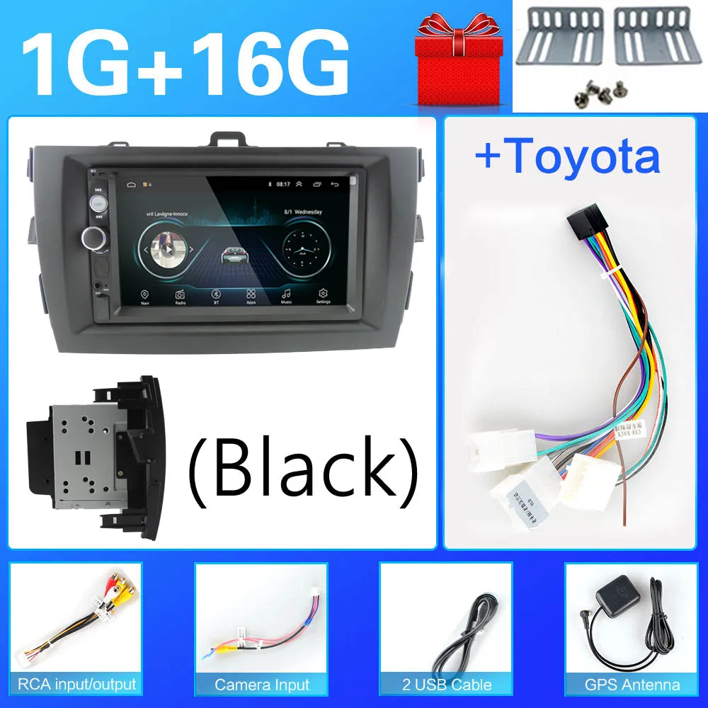 Автомобильный Радио Android 8,1 мультимедийный плеер для Toyota Corolla E140/150 2006 2007 2008 2009 2010 2011 2012 2013 wifi gps навигация