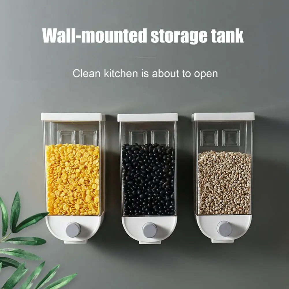 

Wall-mounted Food Storage Tank Practical ABS Leak-proof Grain Storage Box Kitchen Tool