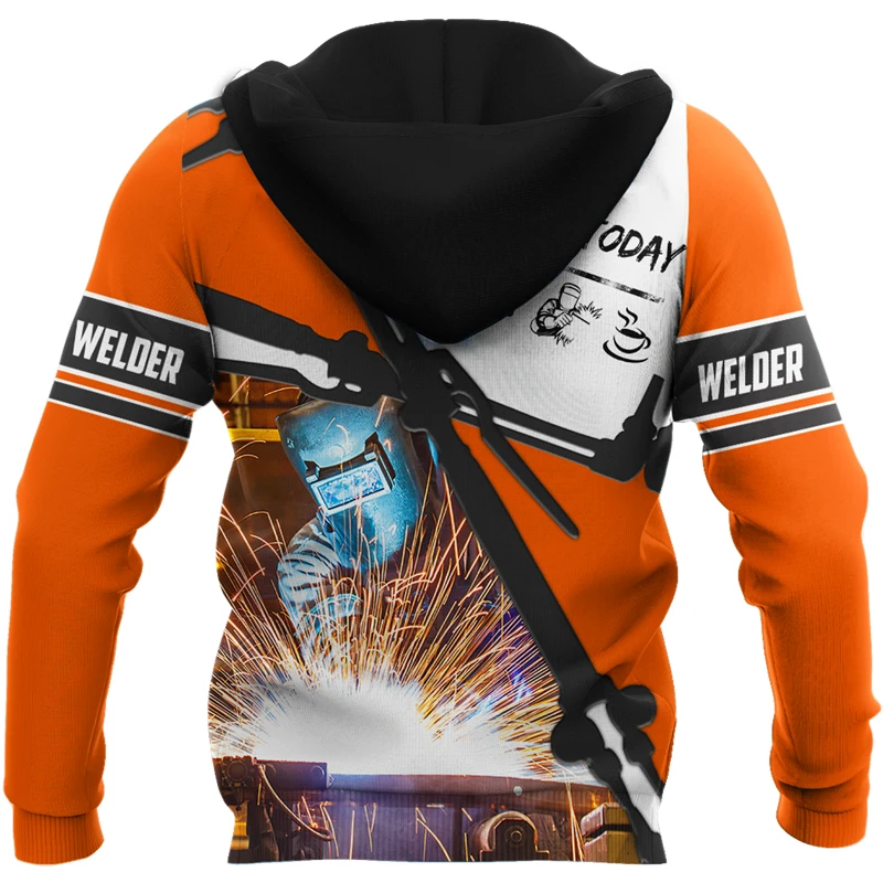 CLOOCL Fashion Welder Hoodie 3D Print Men Women Sweatshirts Casual Zipper Hoodie Autumn Solderer Work Clothes Pullover