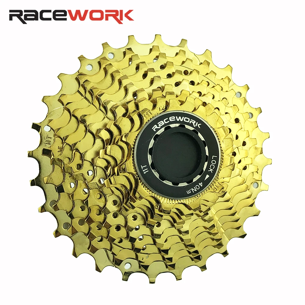 

Racework 11 Speed Cassette Road Bike 28T 32T 34T Bicycle Gold Cassette for Shimano 105 6800 R7000 R8000
