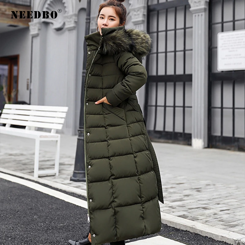 Winter Jacket Women Long Parka Mujer 2023 Slim Casaco Feminine Coat Women Jacket Long Winter Coat Women Fur Hood Padded Outwear