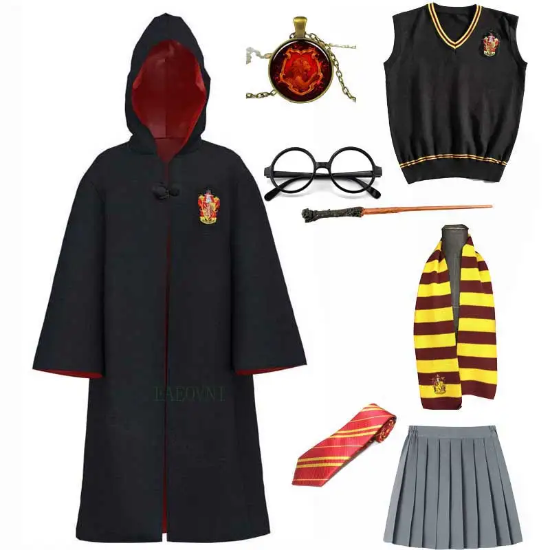 Плащ с капюшоном свитер шарф косплей Слизерин одежда ведьмы Академия Магии