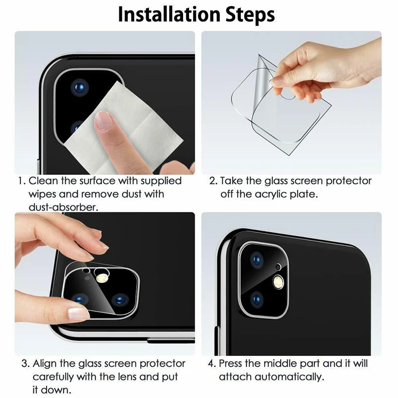 2 шт задняя камера объектив Защита экрана Закаленное стекло пленка для смартфона