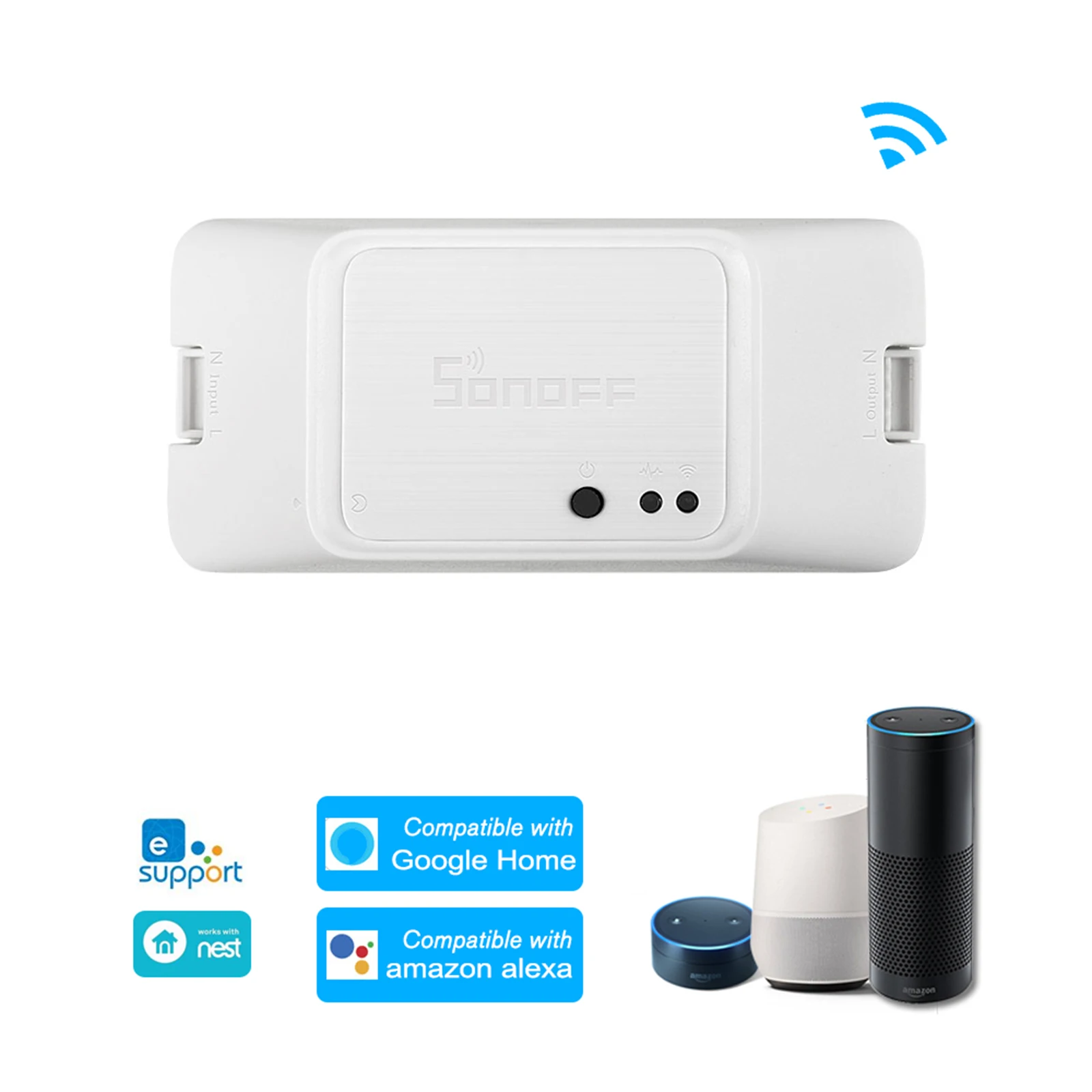 

SONOFF BASICR3 WIFI Smart Switch Alexa Google Voice Control Remote Control Timer Schedule Wireless Remote Switch Share Control