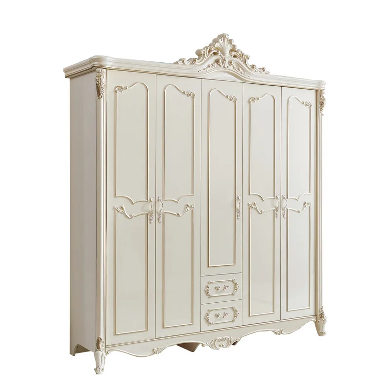 Светильник в Европейском стиле роскошный шкаф для спальни пятидверный хранения