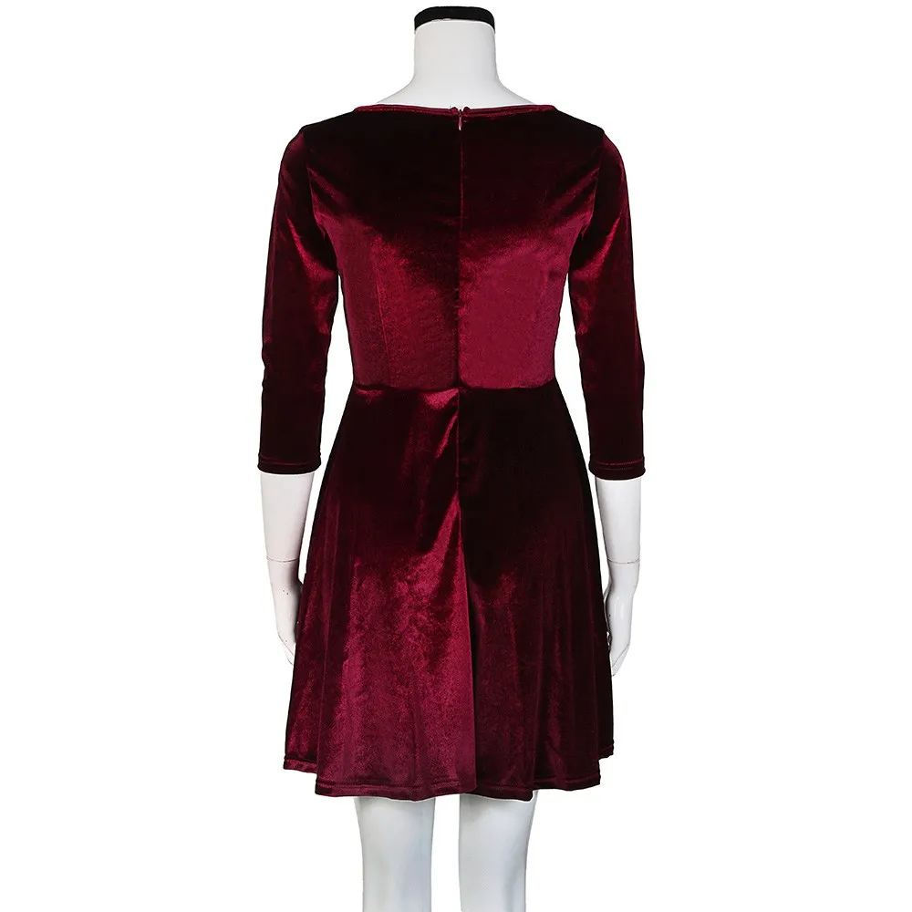 Новинка женское бархатное платье с распашным подолом осенние женские вечерние