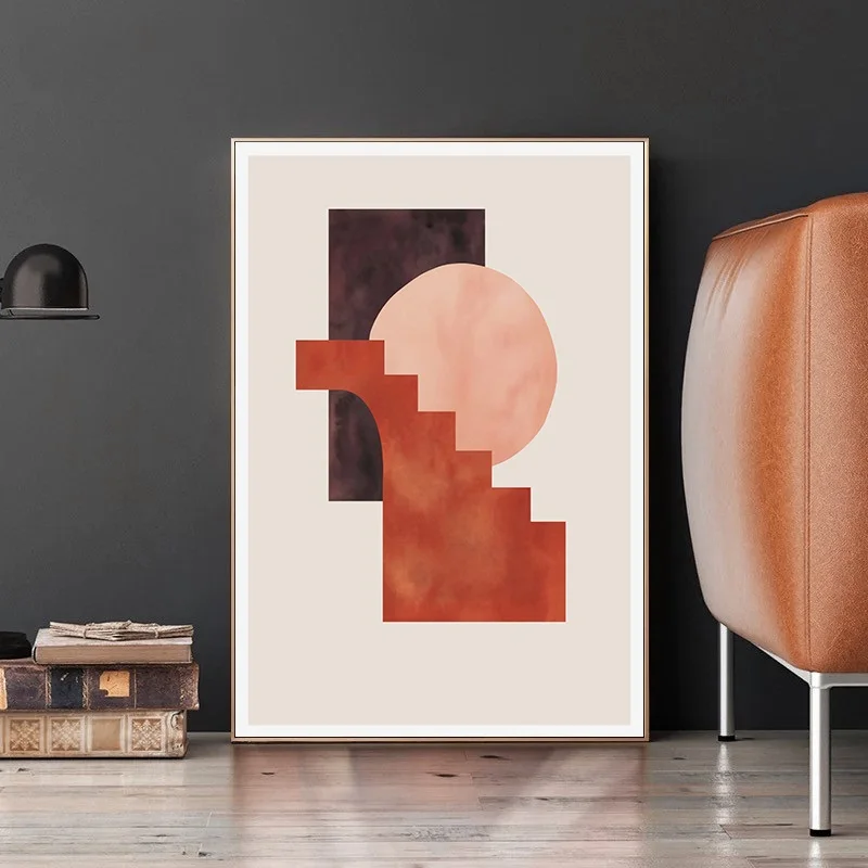 

3 Pieces Modern Abstract Canvas Painting Quotes Geometric Nordic Wall Art Poster Print Wall Pictures for Living Room Home Decor