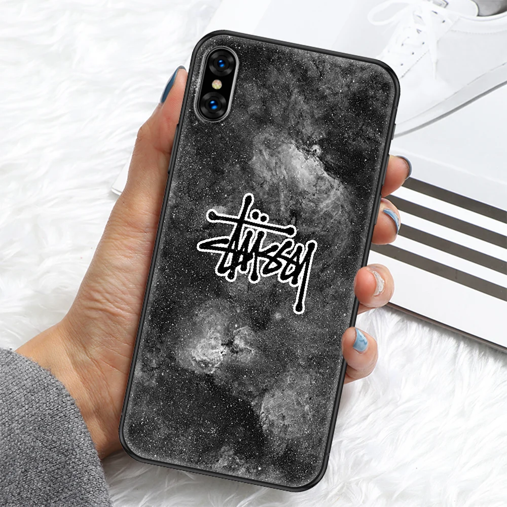 

Fashion Brand STUSSYS Phone Case Cover Hull For iphone 5 5s se 2 6 6s 7 8 12 mini plus X XS XR 11 PRO MAX black pretty back