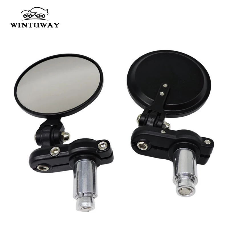 WINTUWAY универсальное зеркало для мотоцикла алюминий черный серебристый цвет 22 мм