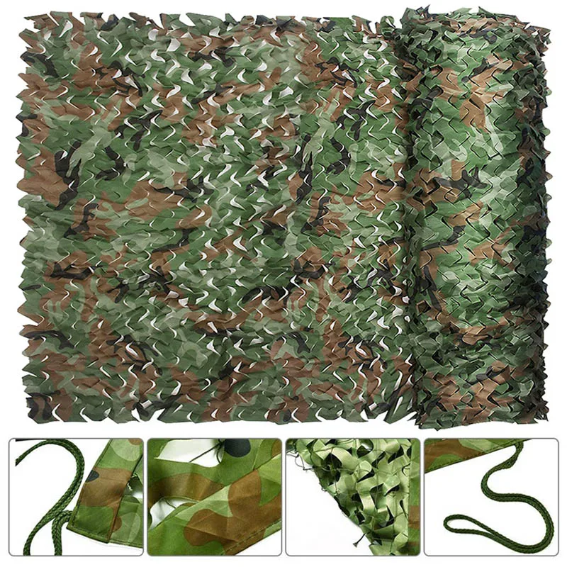 

Hunting Military Camouflage Nets Woodland Army Jungle Training Camo Netting Car Covers Tent Shade Camping Sun Shelter Army Tent