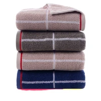 1pc long cotton towel men terry striped towels 9040cm bathroom thick solid towel for women bathroom bath towels for adults w020