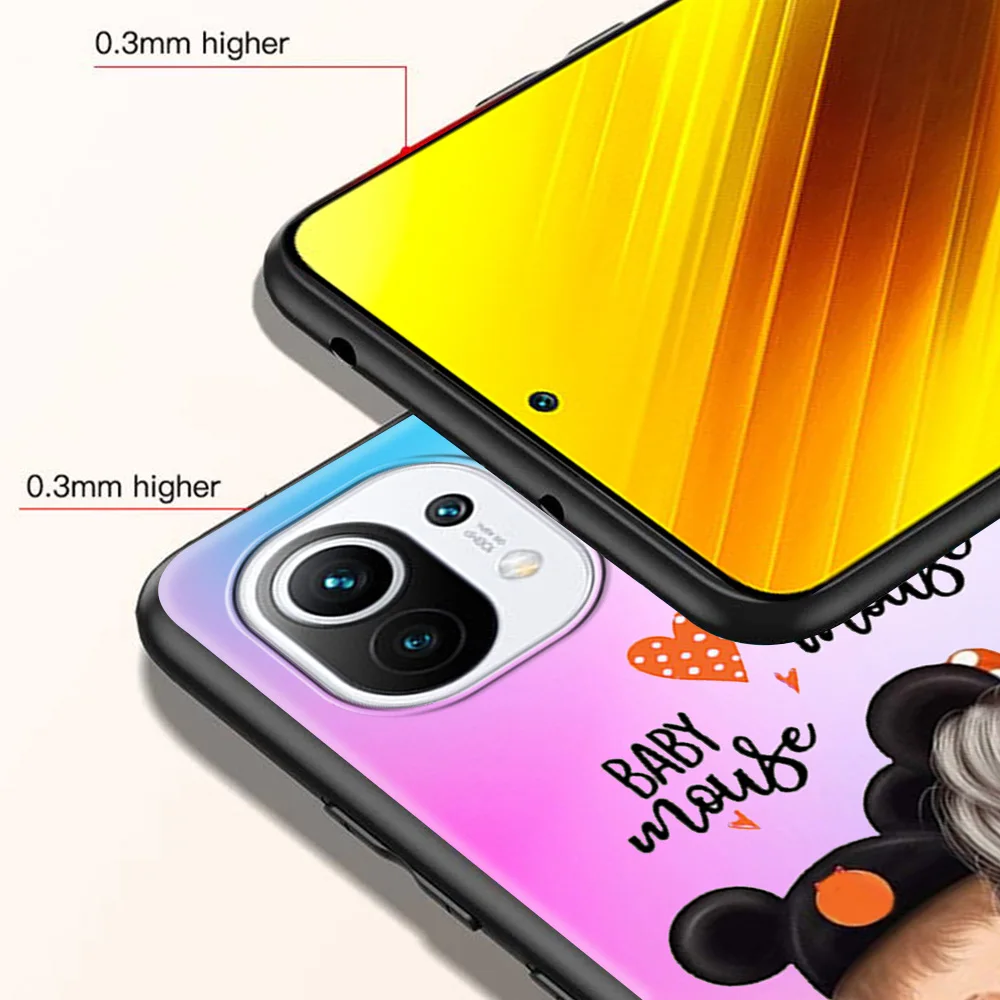 Phone Case For Xiaomi 11 11X 10T 9T 10 8 Lite Ultra Pro for mi 11i 10S 9 SE Black Bumper Fundas Capa Super Mom Baby Girl Boy | Мобильные