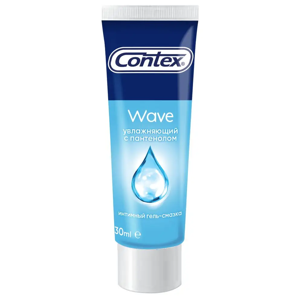 Интим гель смазка CONTEX Wave (увляжняющий с пантенолом) 30мл|Презервативы| |