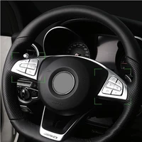 car interior button stickers for mercedes benz ceabgleglk class steering wheel memory button decoration stickers