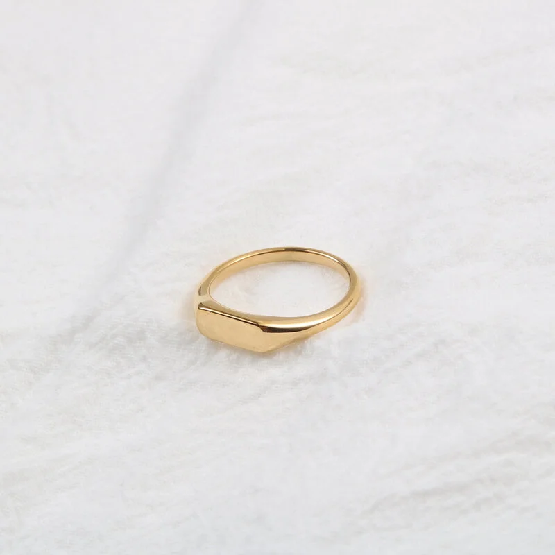 

Stainless Steel Geometric Design Smooth Rings Gifts For Women's Bohemian Gothic Gold Open Ring Minimalist Accessories Jewellery