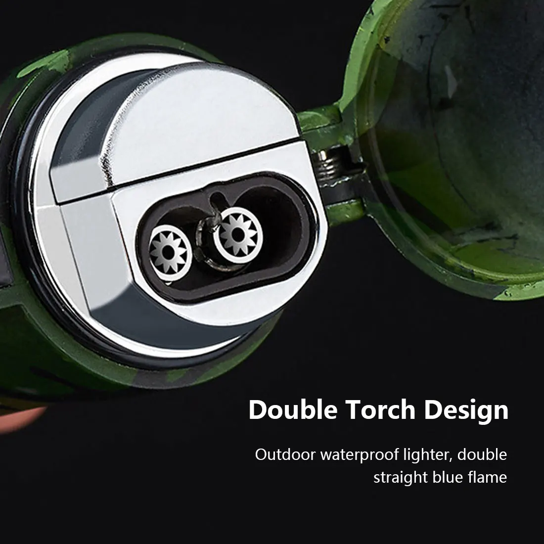 

Waterproof Double Arc USB Lighter With LED Flashlight Rechargeable Outdoor Camping Hiking