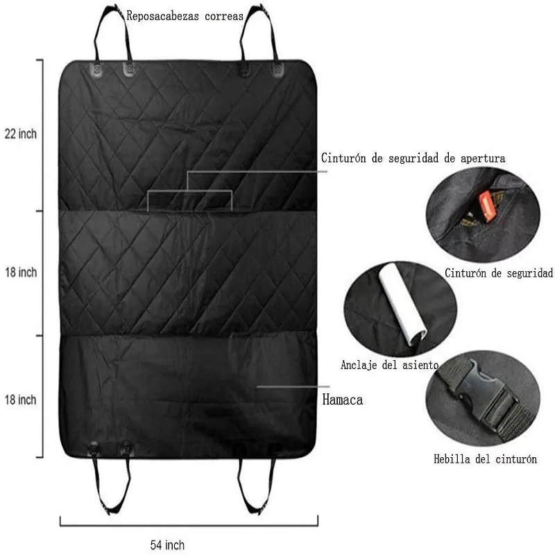 Outdoor Folding Camping Dogs Car Seat for Travel Waterproof Cat Back Row Mattress Pet Safety Cushion Reusable Pets Accessories |