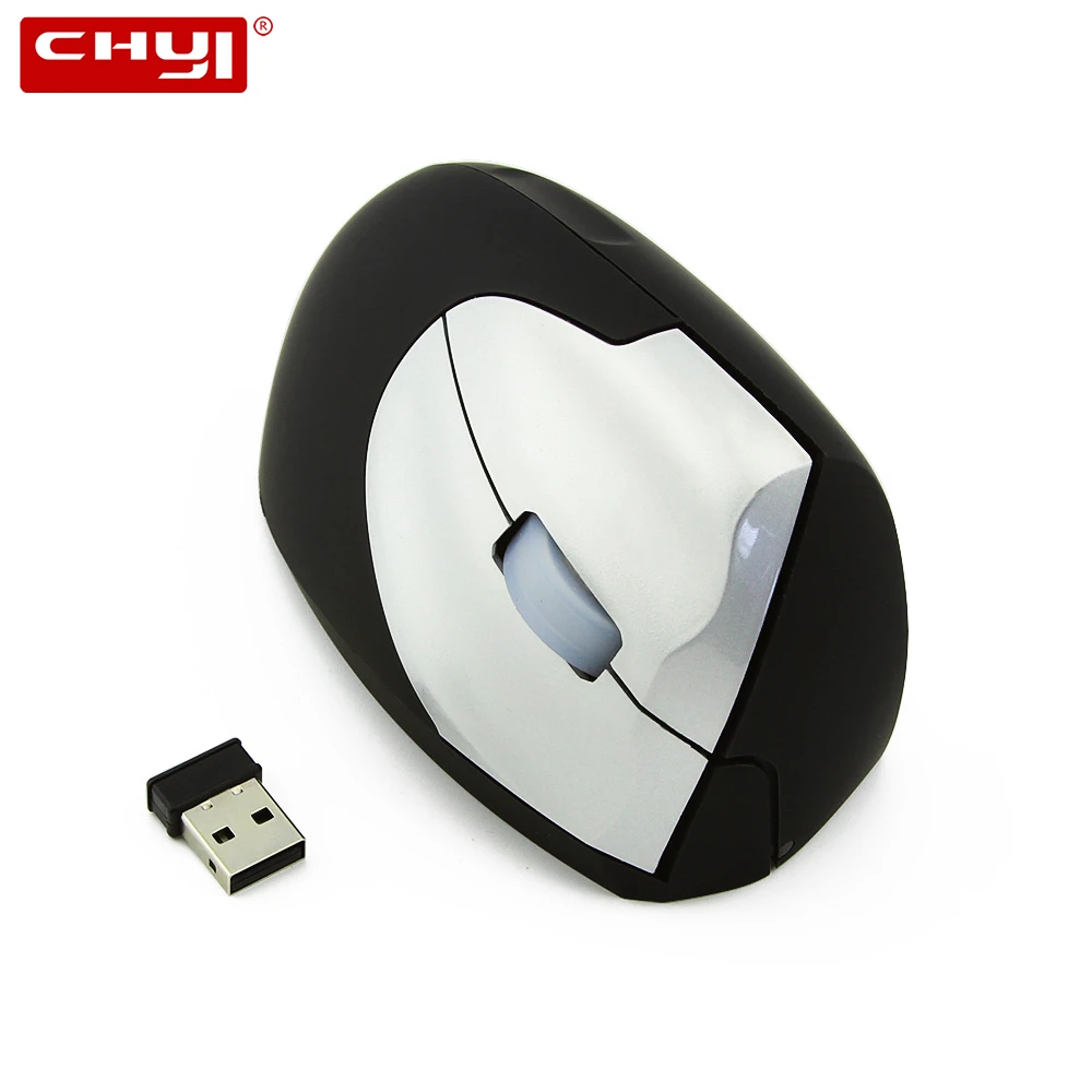 

CHYI 2.4GHz Wireless Vertical Mouse Ergonomic Optical Mouse USB 1600 DPI Gaming Right Hand Mice For PC Laptop Desktop